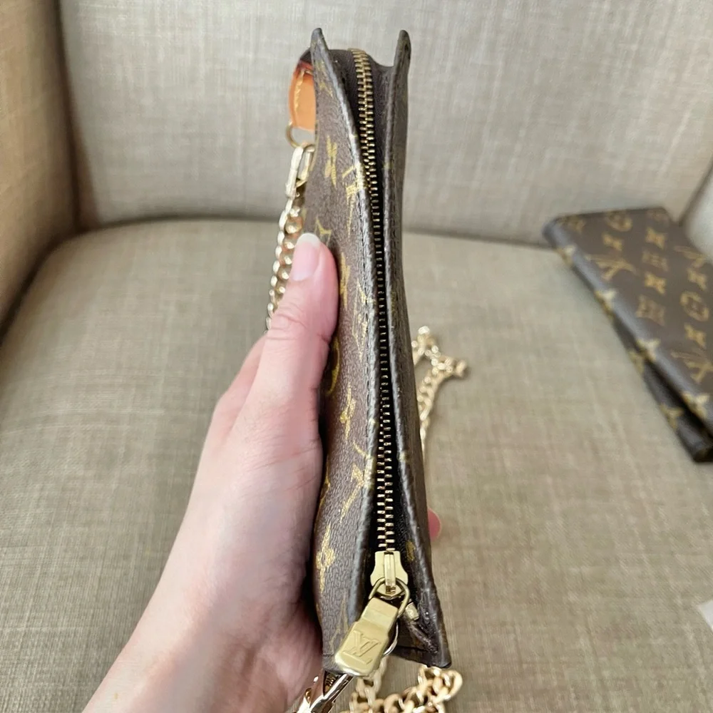 Authentic Louis Vuitton monogram vintage wristlet pouch AR0997 (Q007) - Picture 7 of 12